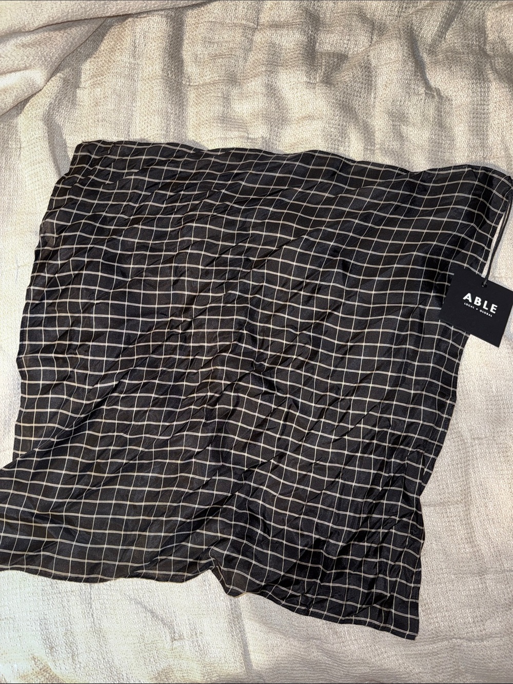NWT ABLE silk Emerson scarf